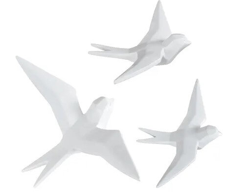 July - Set of 3 White Birds Product Image